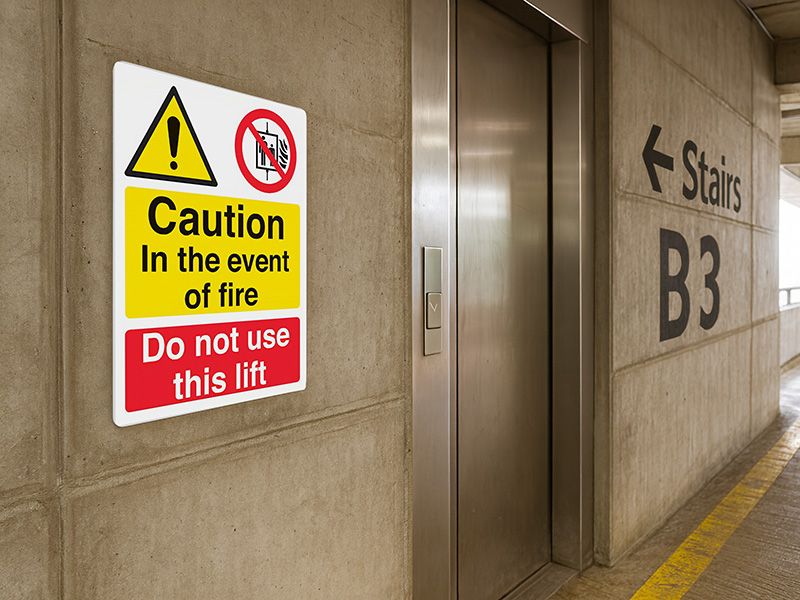 "In The Event Of Fire" Fire Safety Equipment Sign