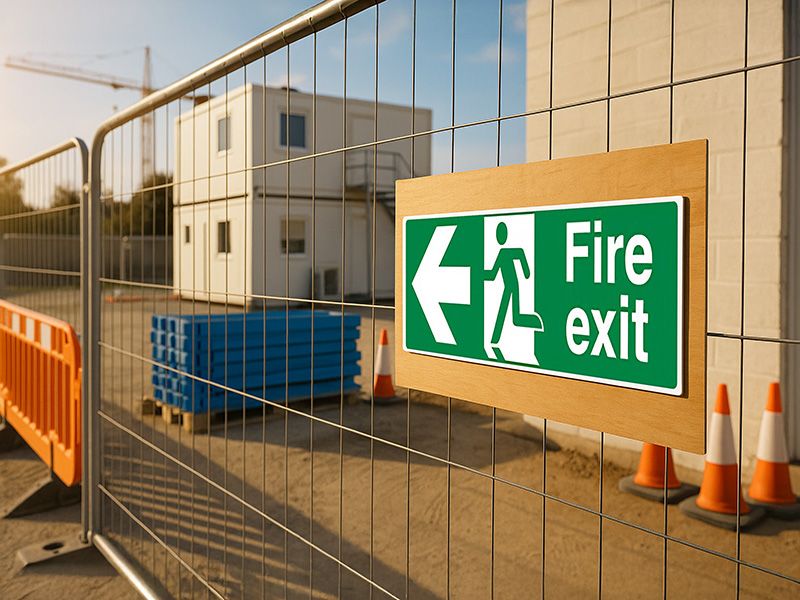 "Fire Exit Arrow Left" Fire Exit Direction Sign