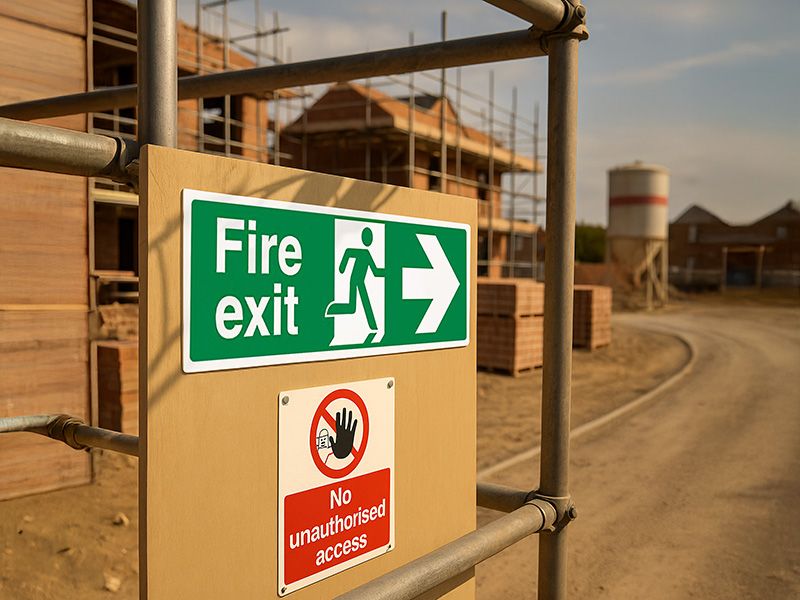 "Fire Exit Arrow Right" Fire Exit Direction Sign