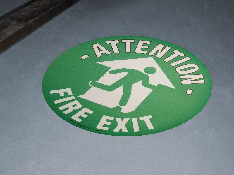 Fire Exit Floor Symbol Marker