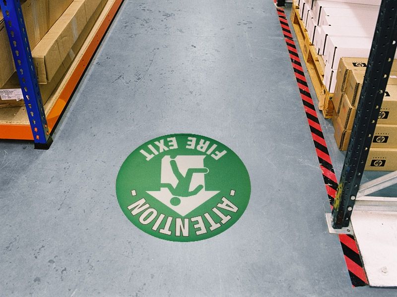 Fire Exit Floor Symbol Marker