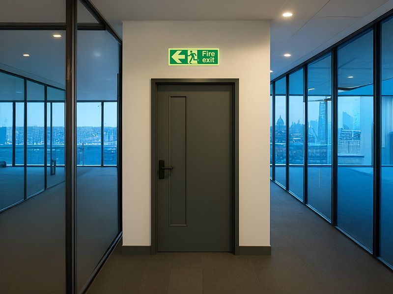 "Fire Exit Left" Glow in the Dark Safety Sign