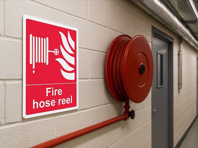 "Fire Hose Reel" Fire Safety Equipment Sign