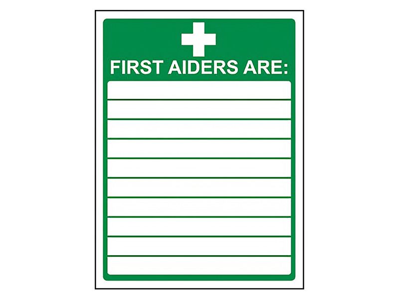 "First Aiders" First Aid Sign