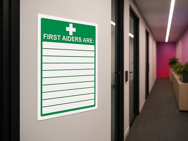 "First Aiders" First Aid Sign