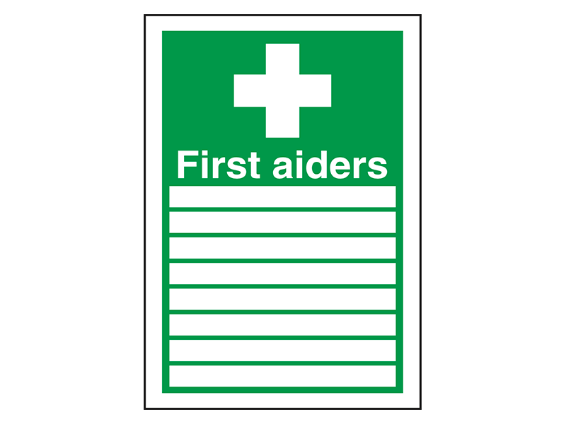 "First Aiders" First Aid Sign