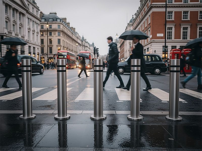 Flat Top Stainless Steel Bollard