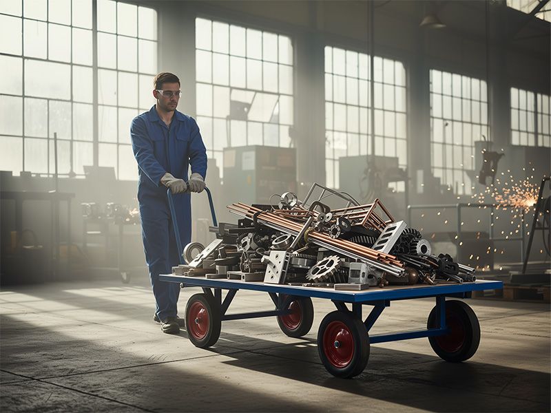 Flatbed Turntable Trolley