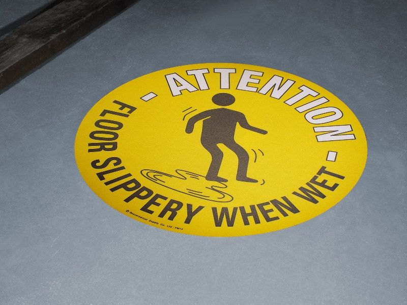 Floor Slippery When Wet Floor Symbol Marker