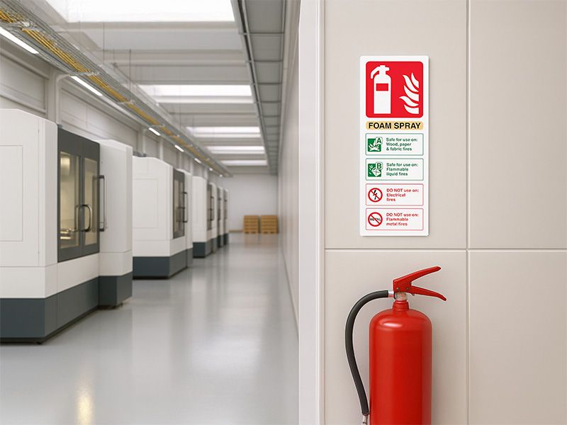 Foam Fire Extinguisher Sign