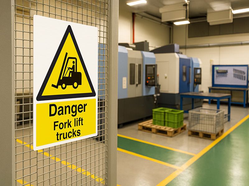 "Fork Lift Trucks" Warning Safety Sign