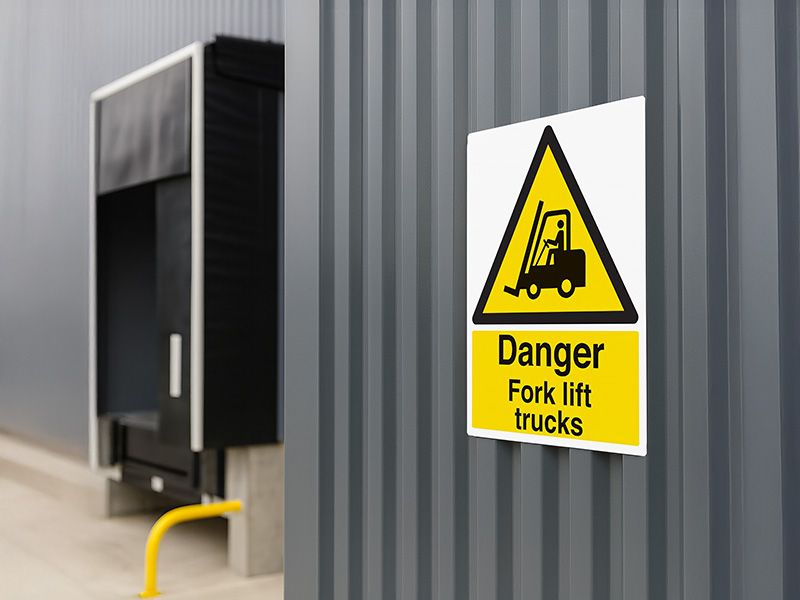 "Fork Lift Trucks" Warning Safety Sign