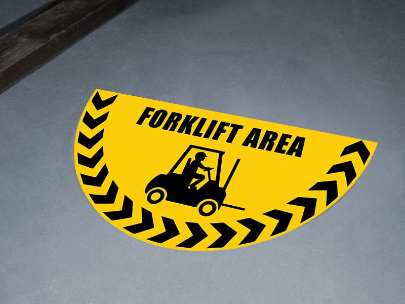 Forklift Area Floor Graphic Marker