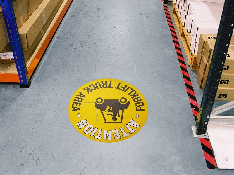 Forklift Truck Area Floor Symbol Marker