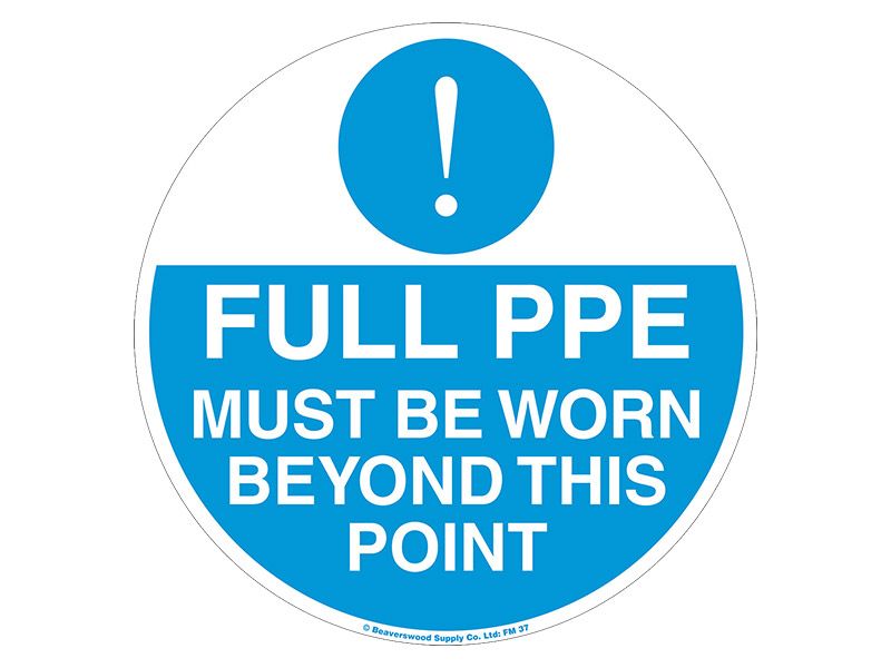 Full PPE Must Be Worn Floor Symbol Marker