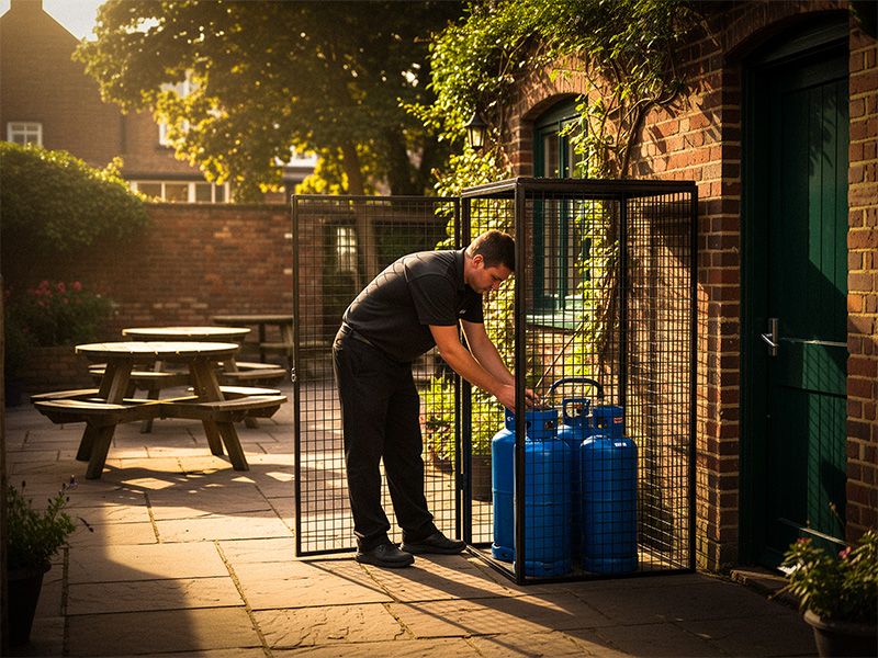 Gas Bottle Mesh Cage