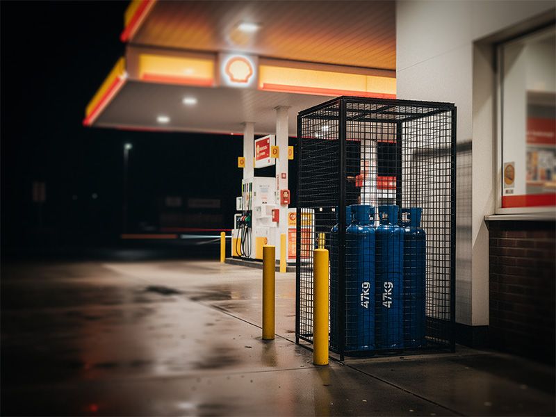 Gas Bottle Mesh Cage