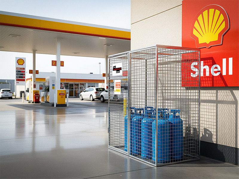 Gas Bottle Storage Cage