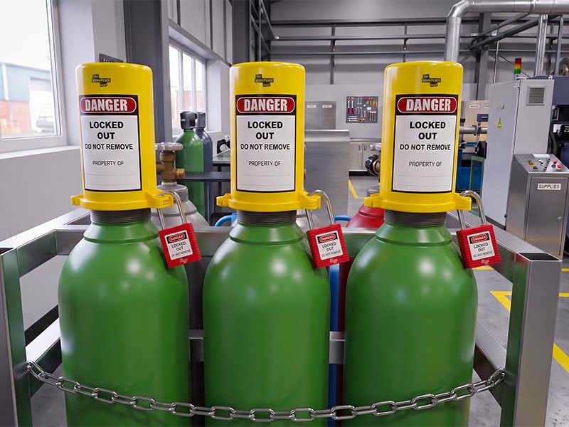Gas Cylinder Lockout Device