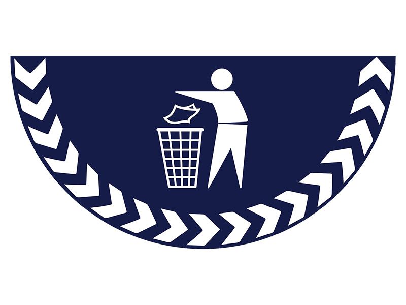 General Waste Symbol Floor Graphic Marker
