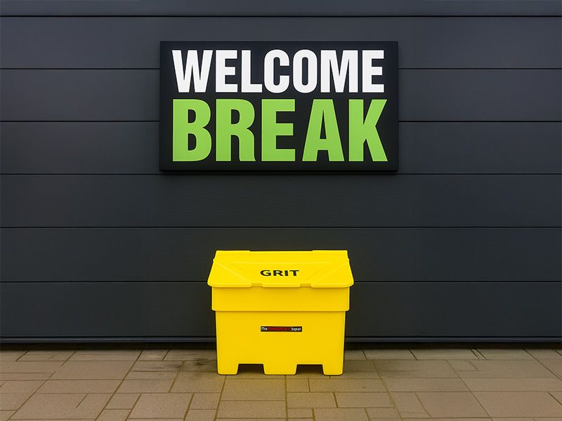 Nestable Grit Bin with Grit Salt