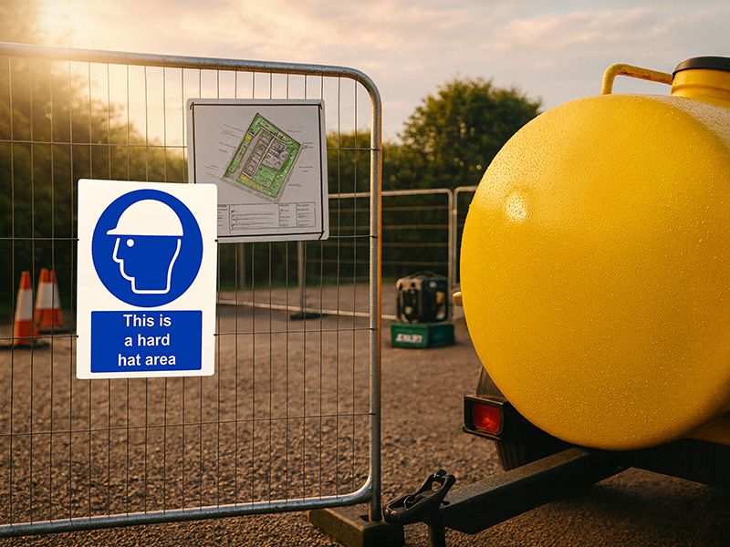 "Hard Hat Area" Mandatory Site Safety Sign
