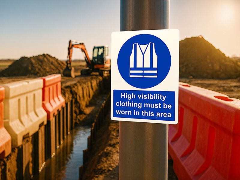"High Vis" Mandatory Site Safety Sign