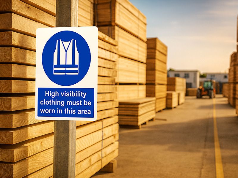 "High Vis" Mandatory Site Safety Sign