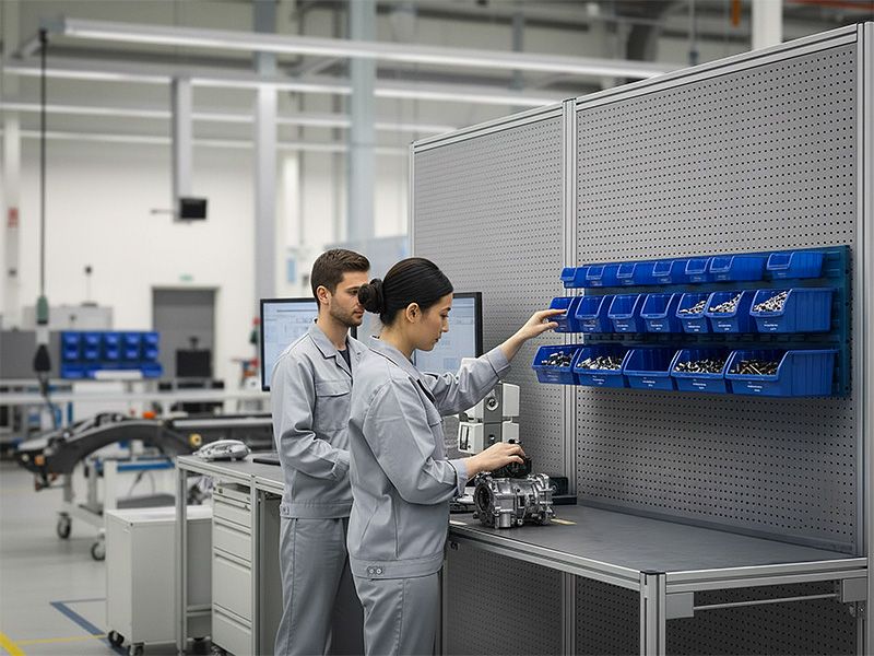 Horizontal Louvre Panel Bin Kit