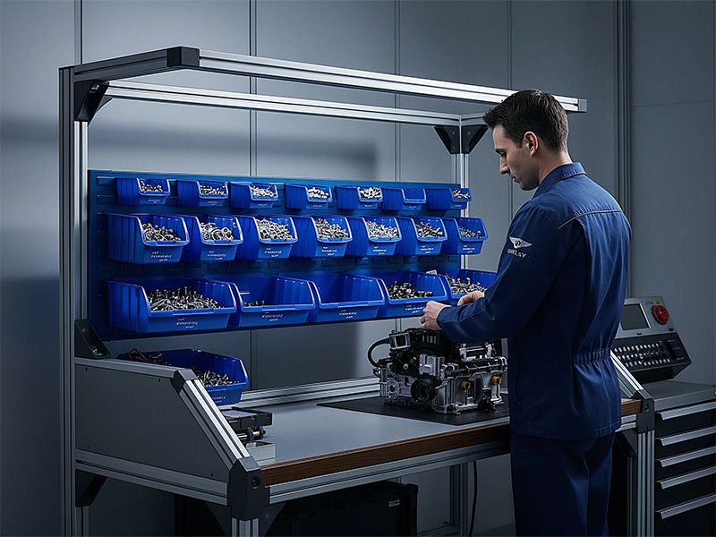 Horizontal Louvre Panel Bin Kit