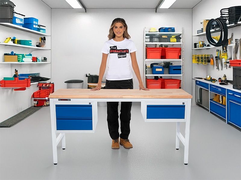 Industrial Steel Workbench