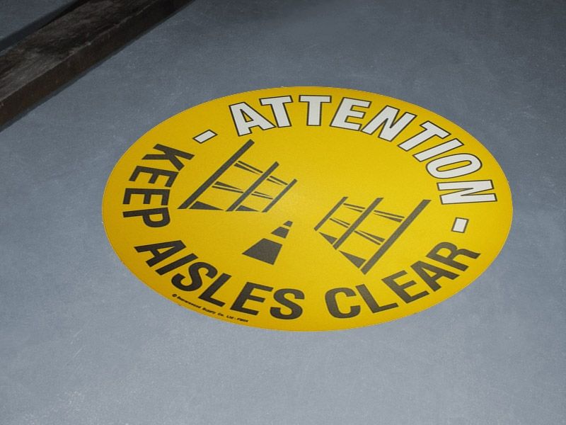 Keep Aisles Clear Floor Symbol Marker