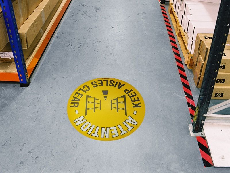 Keep Aisles Clear Floor Symbol Marker