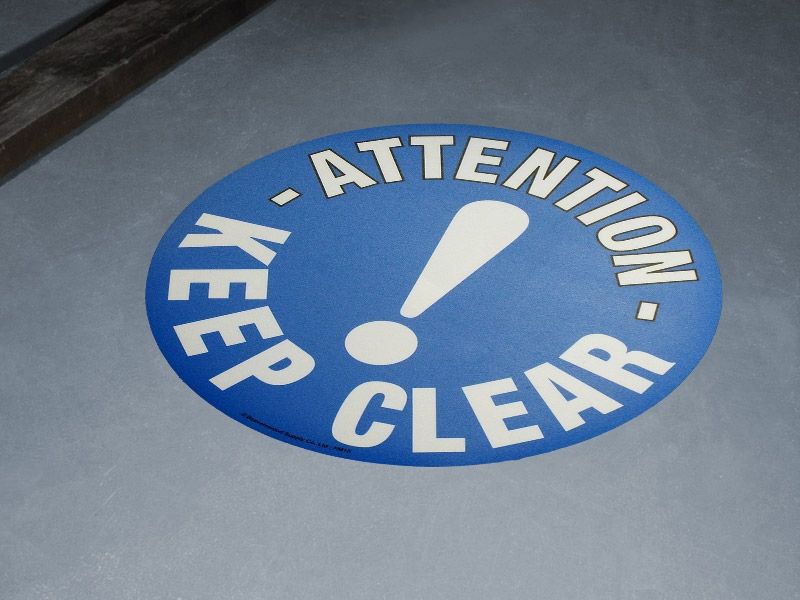 Keep Clear Floor Symbol Marker