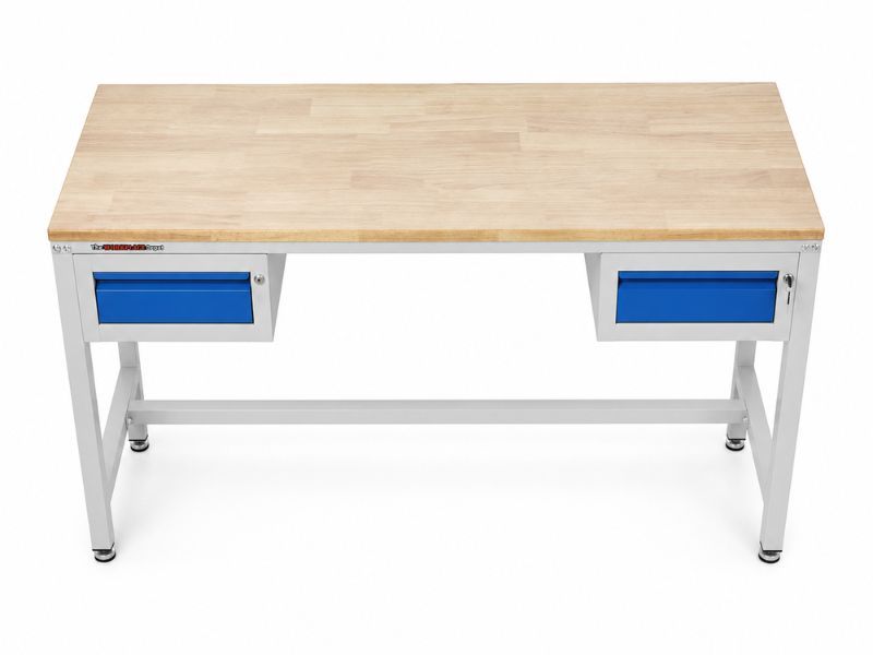 Long Workbench with Drawers
