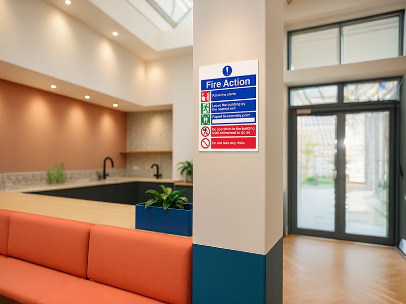 "Fire Action Notice" Mandatory Site Safety Sign