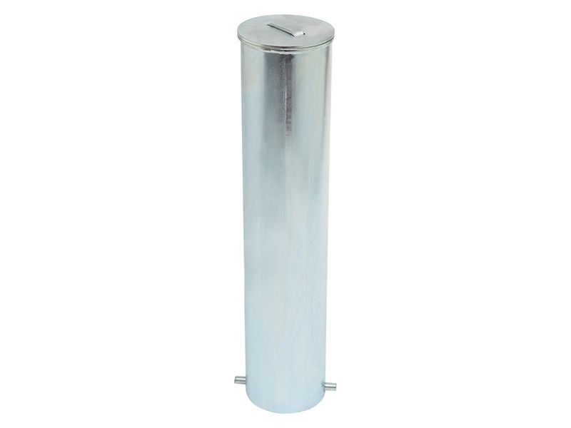 Manual Rising Security Post - Yellow/Black Zinc Plated Steel - 520mm Bollard Height