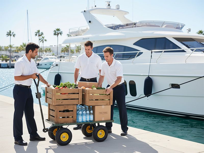 Mesh Platform Turntable Trolley