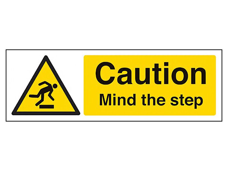 "Mind The Step" Warning Safety Sign