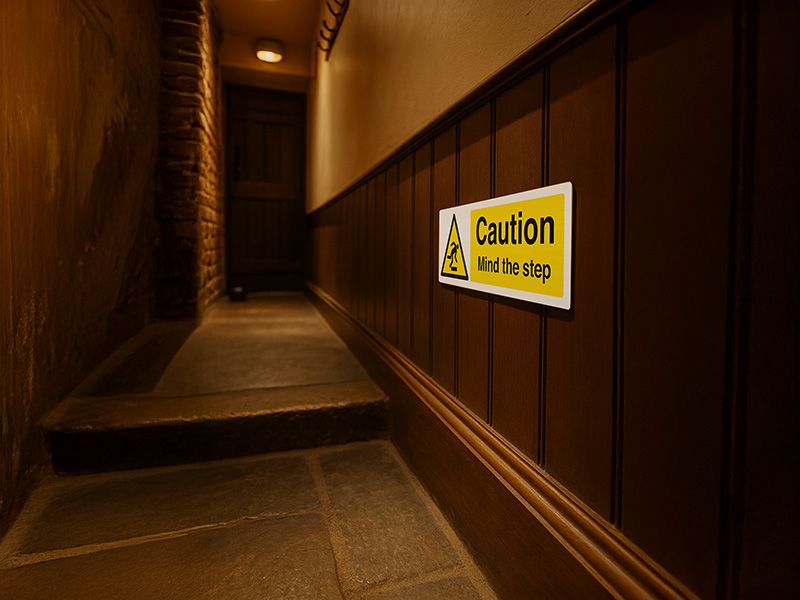 "Mind The Step" Warning Safety Sign