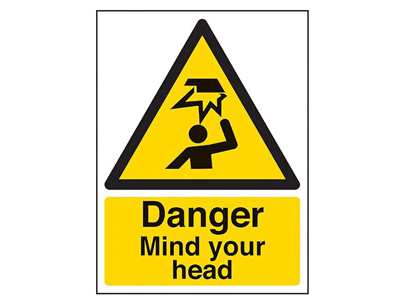 "Mind Your Head" Warning Safety Sign