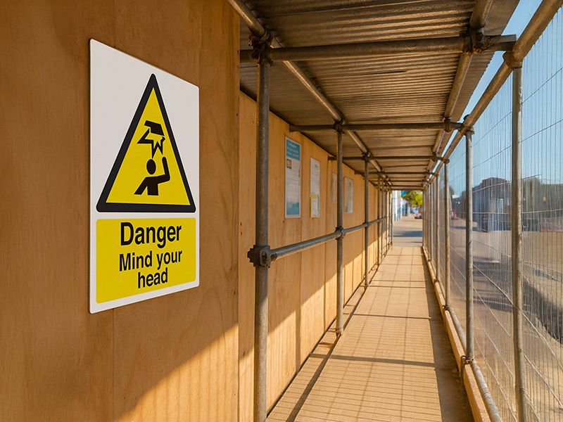 "Mind Your Head" Warning Safety Sign