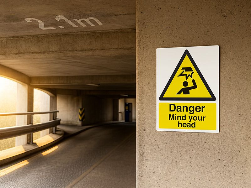 "Mind Your Head" Warning Safety Sign