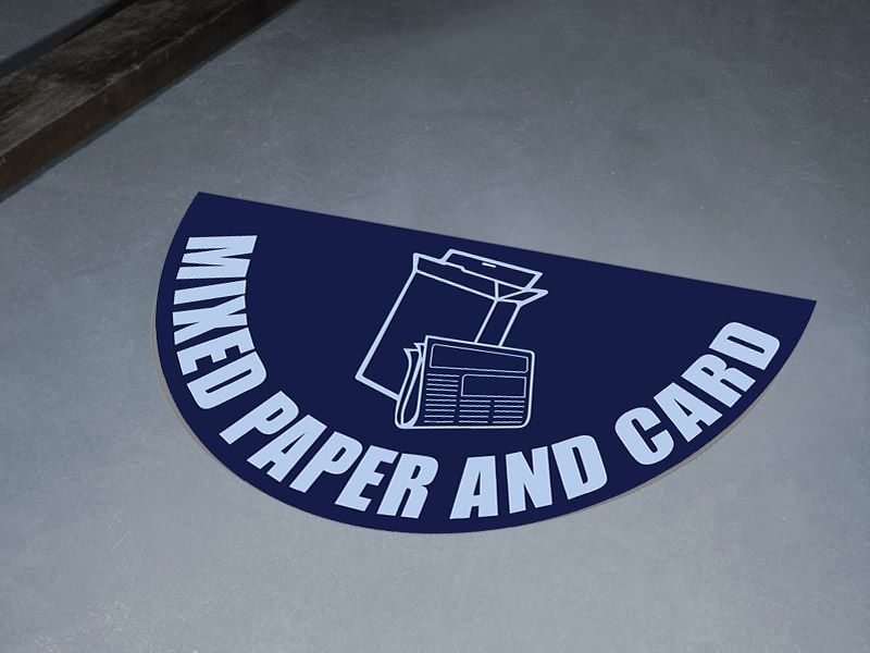 Mixed Paper & Card Floor Graphic Marker