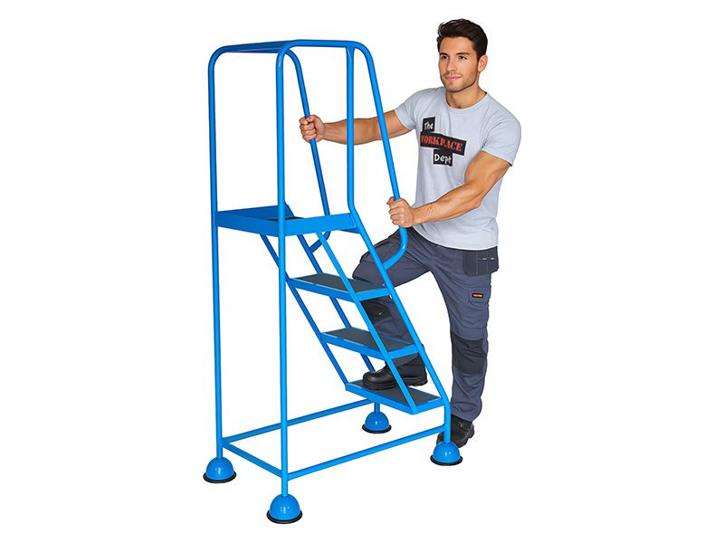 Mobile Steps with Handrail