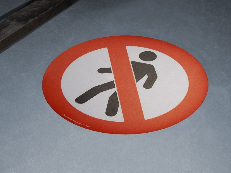 No Pedestrians Floor Symbol Marker
