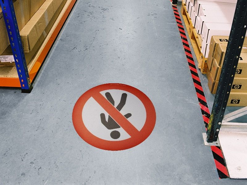 No Pedestrians Floor Symbol Marker