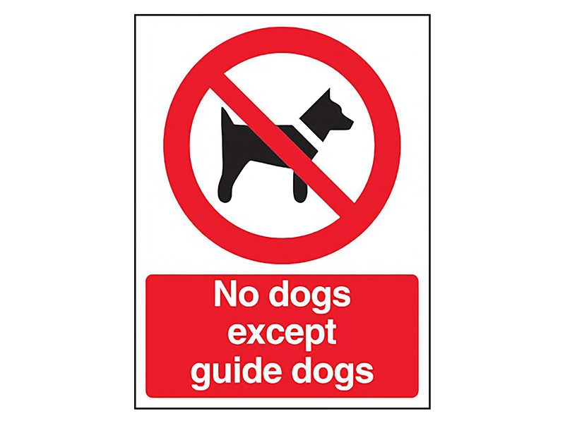 "No Dogs" Prohibition Sign