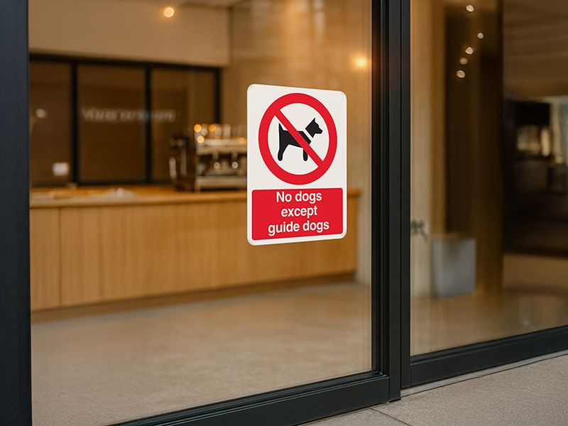"No Dogs" Prohibition Sign