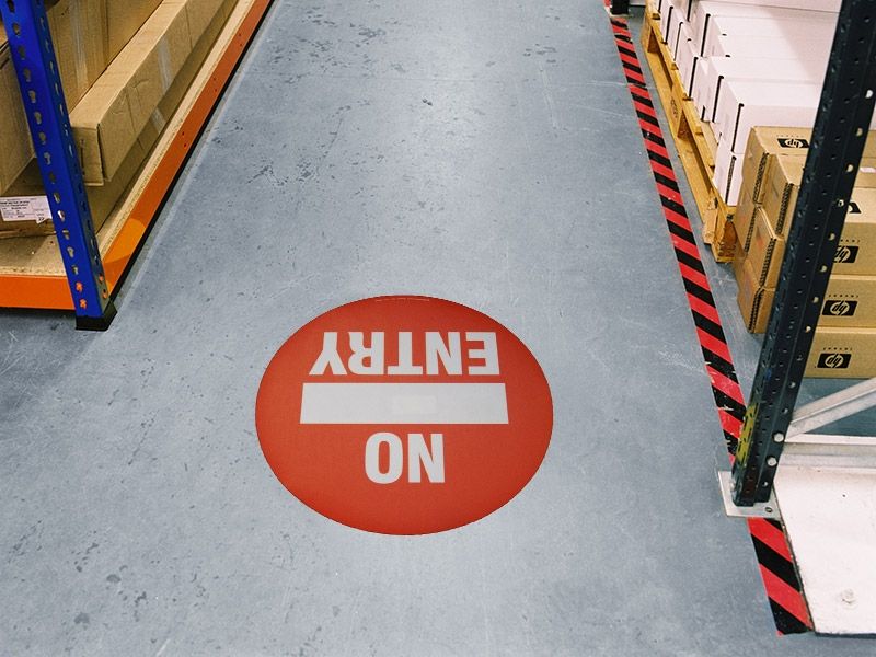 No Entry Floor Symbol Marker